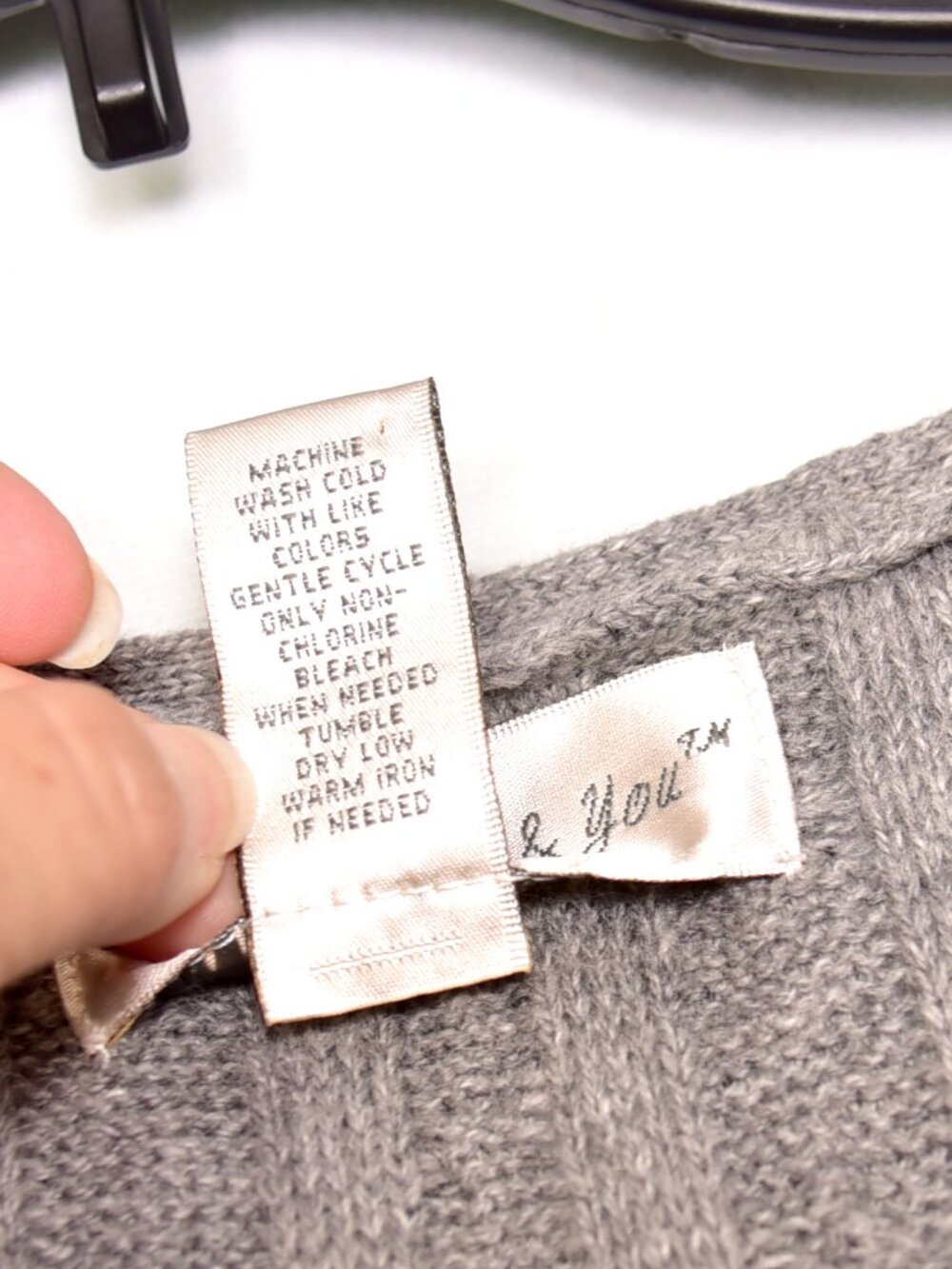 Between Me And You Sweater Dress Women's Grey Short Sleeve Size Large - Picture 4 of 5